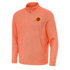 Antigua Prime Phoenix Suns Heather Orange Subtle Quarter Zip Sweatshirt Collectors