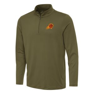 Antigua Gorgeous Phoenix Suns Olive Reprocess Quarter Zip Top Collector's item! A rare addition to any collection.