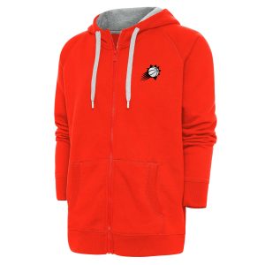 Antigua Phoenix Suns Orange Remarkable Metallic Logo Victory Raglan Full Zip Hoodie Time - sensitive! Order now before the deal expires.