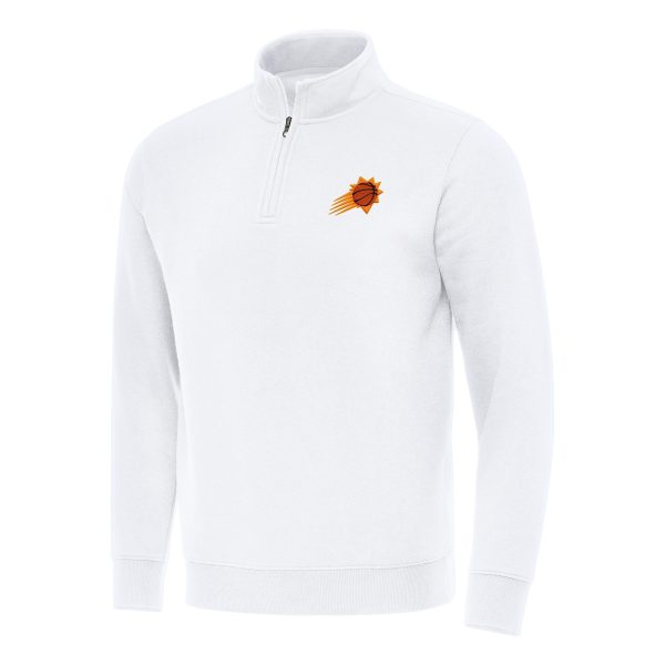 Antigua Phoenix Suns White Victory Quarter Zip Mock Phenomenal Sweatshirt Upgrade your fan gear! Order this premium jersey today.