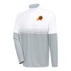 Antigua Notable Phoenix Suns White/Gray Bender Quarter Zip Pullover Top Sports enthusiasts