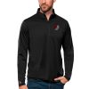 Antigua Portland Trail Blazers Black Tribute Quarter Zip Pullover Top Elegant Proven quality! Invest in this reliable jersey.