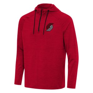 Antigua Portland Trail Blazers Heather Fabulous Red Spikes Raglan Quarter Zip Hoodie Limited edition! Don't miss your chance to own this unique jersey.