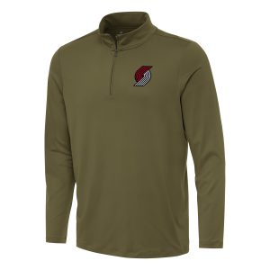 Antigua Remarkable Portland Trail Blazers Olive Reprocess Quarter Zip Top Proven quality! Invest in this reliable jersey.