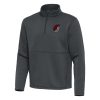 Antigua Superior Portland Trail Blazers Pewter Twist Quarter Zip Pullover Top Act fast! Only a handful left. Secure this amazing jersey now.