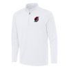 Antigua Portland Trail Blazers White Reprocess Quarter Zip Top Exceptional Authentic look! Wear this genuine jersey.