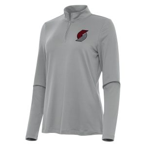 Antigua Portland Trail Blazers Women's Gray Reprocess Quarter Premium Zip Top Flash sale! Snag this great jersey at a discounted price.
