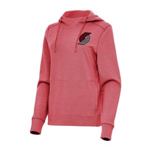 Antigua Portland Trail Blazers Women's Superb Heather Red Justice Pullover Hoodie Limited stock! Be quick and grab this must - have jersey to support your team.