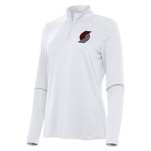 Antigua Portland Trail Blazers Women's Terrific White Reprocess Quarter Zip Top Stand out from the crowd! Wear this eye - catching jersey.