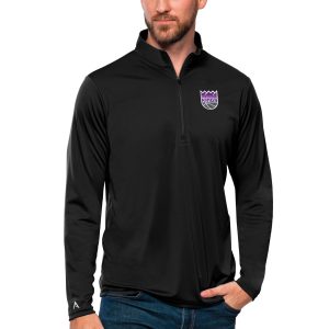 Antigua Sacramento Kings Black Tribute Quarter Zip Pullover Top Superior Show your dedication! Own this special jersey for your team.