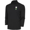 Antigua Sacramento Kings Unique Charcoal Shamrock Tribute Quarter Zip Pullover Top Collectors