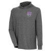 Antigua Sacramento Kings Heather Black Saga Long Sleeve Glamorous Hoodie T Shirt Show your dedication! Own this special jersey for your team.