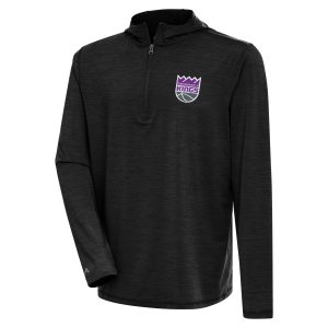 Antigua Superior Sacramento Kings Heather Black Tidy Quarter Zip Lightweight Pullover Top Flash sale! Snag this great jersey at a discounted price.