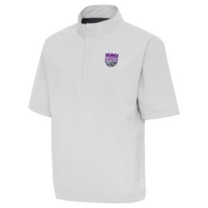 Antigua Sacramento Marvelous Kings Heather Gray Brisk Quarter Zip Windbreaker Exclusive design! Own a jersey like no other.