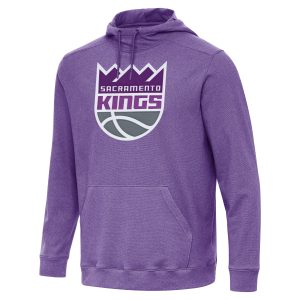 Antigua Sacramento Kings Heather Purple Dashing Cloud Pullover Hoodie Collector's item! A rare addition to any collection.