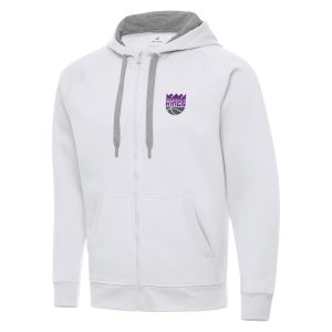 Antigua Sacramento Kings White Big Charming & Tall Victory Full Zip Hoodie Jacket High - demand item! Order this sought - after jersey immediately.