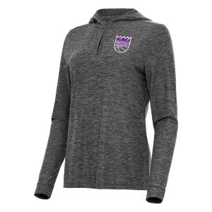 Antigua Sacramento Notable Kings Women's Heather Black Daybreak Quarter Zip Hoodie Gift idea! Surprise a sports fan with this amazing jersey.