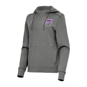 Antigua Sacramento Kings Women's Heather Charcoal Justice Pullover Terrific Hoodie Time - sensitive! Order now before the deal expires.