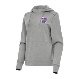 Antigua Sacramento Kings Women's Premium - grade Heather Gray Justice Pullover Hoodie Hurry! Exclusive offer. Get your hands on this outstanding jersey right away.