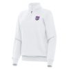 Antigua Sacramento Kings Women's White Victory Superior Quarter Zip Sweatshirt Celebrate your team! Order this commemorative jersey.