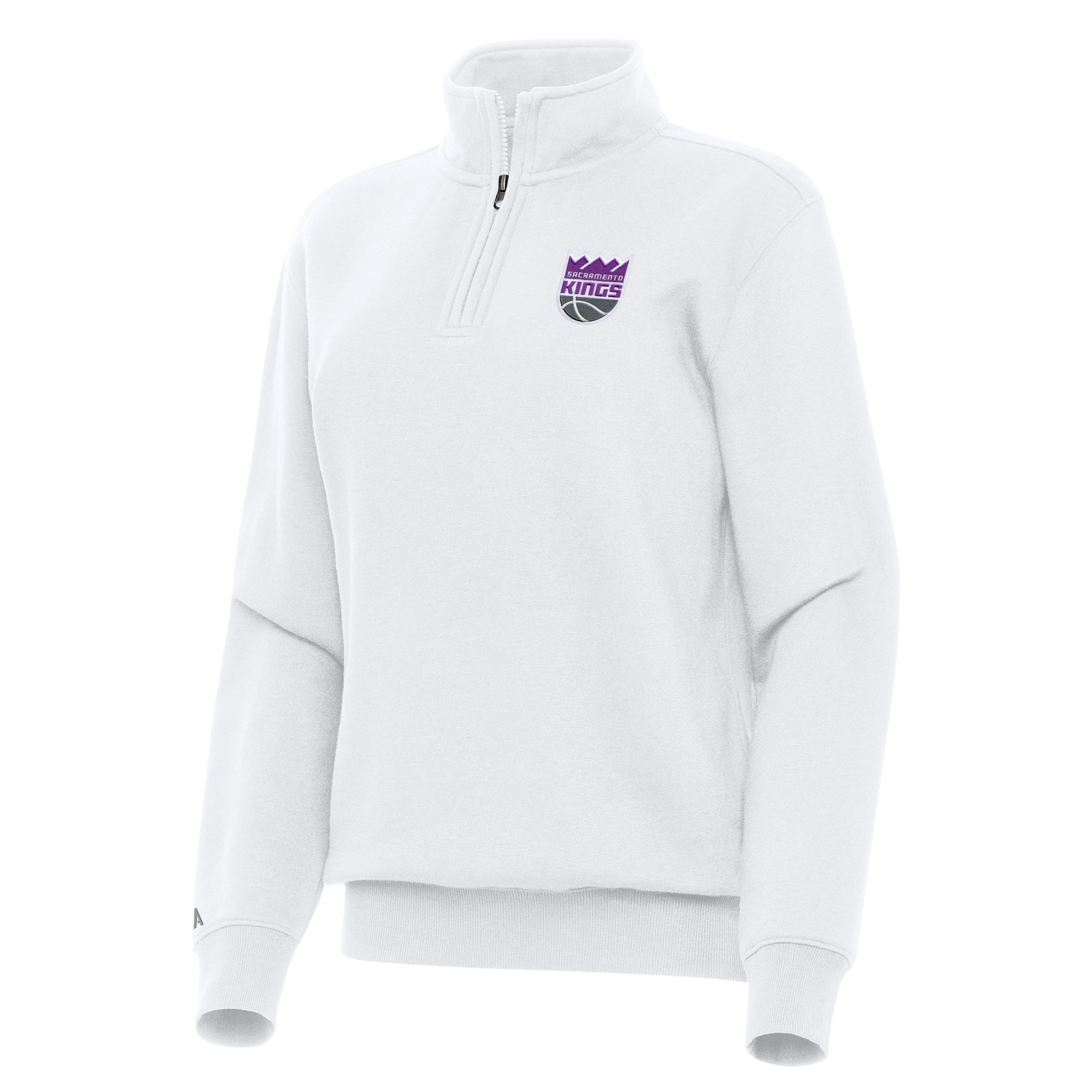 Antigua Sacramento Kings Women's White Victory Superior Quarter Zip Sweatshirt Celebrate your team! Order this commemorative jersey.