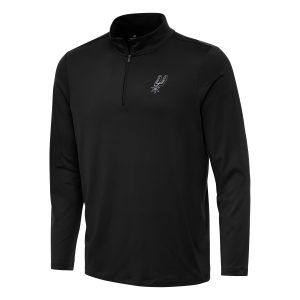 Antigua San Antonio Spurs Black Reprocess Quarter Zip Top Amazing Collector's item! A rare addition to any collection.