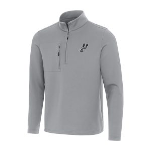 Antigua San Antonio Spurs Phenomenal Gray Insider Quarter Zip Top Don't be left out! Get this stylish jersey and show your team pride.