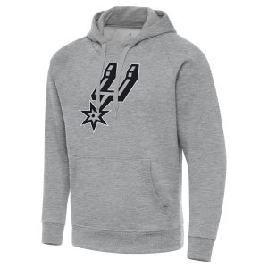 Antigua San Antonio Spurs Heather Gray Big & Tall Victory Raglan Pullover Refined Hoodie Authentic look! Wear this genuine jersey.