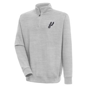 Antigua San Antonio Spurs Heather Gray Victory Quarter Enchanting Zip Pullover Top Hurry! Exclusive offer. Get your hands on this outstanding jersey right away.