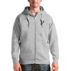 Antigua San Antonio Spurs Heathered Gray Superior Logo Victory Full Zip Hoodie Authentic look! Wear this genuine jersey.