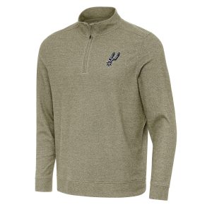 Antigua San Antonio Spurs Olive Subtle Quarter Zip Sweatshirt Marvelous New arrival! Check out this fresh and exciting jersey.