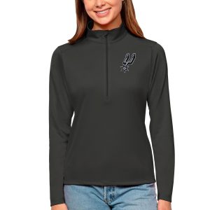 Antigua San Antonio Spurs Women's Charcoal Tribute Half Zip Phenomenal Top Act fast! Only a handful left. Secure this amazing jersey now.