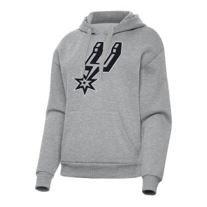 Antigua San Antonio Spurs Women's Delightful Heather Gray Victory Pullover Hoodie Join the elite! Get this exclusive jersey.