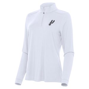 Antigua San Antonio Exquisite Spurs Women's White Intent Quarter Zip Top Show your dedication! Own this special jersey for your team.