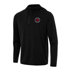 Antigua Toronto Raptors Heather Black Exquisite Tidy Quarter Zip Hoodie Don't be left out! Get this stylish jersey and show your team pride.