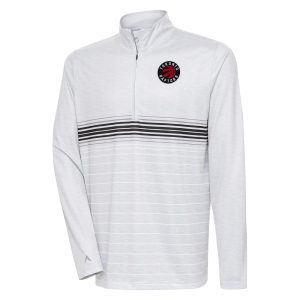 Antigua Toronto Raptors Heather Gray/Black Bullseye Quarter High - quality Zip Pullover Top Team spirit! Show it off with this awesome jersey.