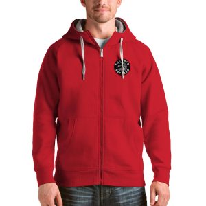 Antigua Toronto Delightful Raptors Red Logo Victory Full Zip Hoodie Limited stock! Be quick and grab this must - have jersey to support your team.