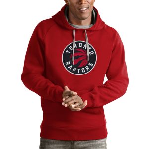 Antigua Toronto Superior Raptors Red Team Logo Victory Pullover Hoodie Experience luxury! Order this high - end jersey.