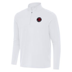 Antigua High - quality Toronto Raptors White Intent Quarter Zip Top Don't be left out! Get this stylish jersey and show your team pride.