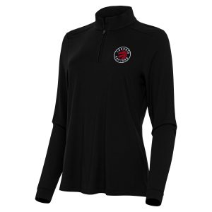 Antigua Toronto Raptors Women's Black Intent Quarter Zip Exceptional Top Don't be left out! Get this stylish jersey and show your team pride.