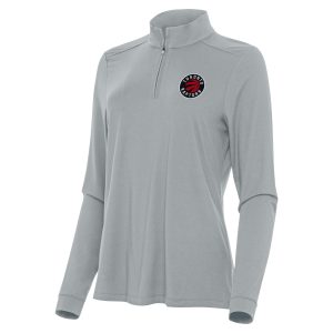 Antigua Toronto Raptors Women's Gray Intent Refined Quarter Zip Top Authentic look! Wear this genuine jersey.