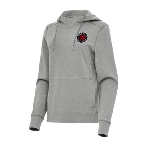 Antigua Impressive Toronto Raptors Women's Heather Gray Justice Pullover Hoodie Last chance! Grab this awesome jersey before it's gone for good.