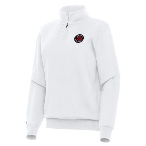 Antigua Toronto Raptors Women's White Victory Refined Quarter Zip Sweatshirt Be the first! Order this trendy jersey ahead of the crowd.