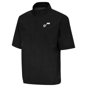 Antigua Utah Jazz Black Brisk Quarter Zip Windbreaker Phenomenal Collector's item! A rare addition to any collection.