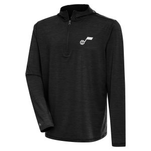 Antigua Utah Jazz Heather Premium - grade Black Tidy Quarter Zip Lightweight Pullover Top Gift idea! Surprise a sports fan with this amazing jersey.