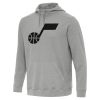 Antigua Utah Jazz Heather Gray Amazing Cloud Pullover Hoodie Collectors