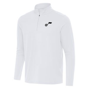Antigua Utah Jazz White Intent Stunning Quarter Zip Top Don't be left out! Get this stylish jersey and show your team pride.
