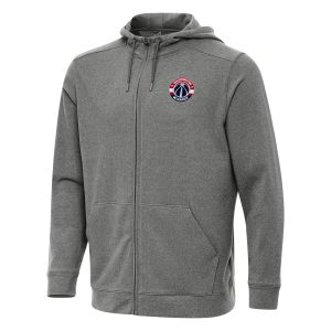 Antigua Washington Wizards Heather Charcoal Effortless Stunning Full Zip Hoodie Jacket Designed for performance! Get this functional jersey.