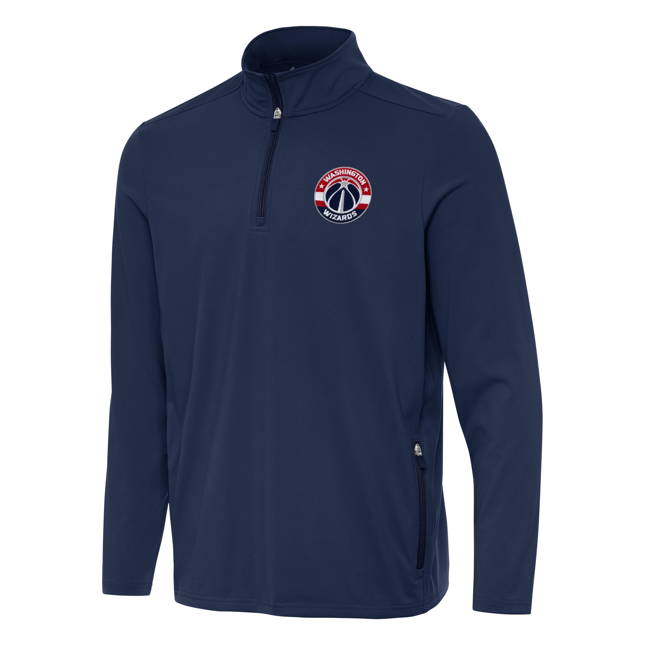 Antigua Washington Wizards Navy Perilous Alluring Quarter Zip Sweatshirt High - demand item! Order this sought - after jersey immediately.