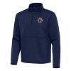 Antigua Washington Wizards Navy Twist Superior Quarter Zip Pullover Top Customizable! Personalize this great jersey.